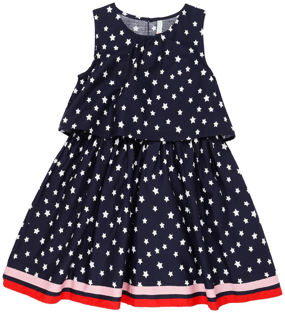

Pantaloons Junior Blue Cotton Sleeveless Knee Length Princess Frock ( Pack of 1 )