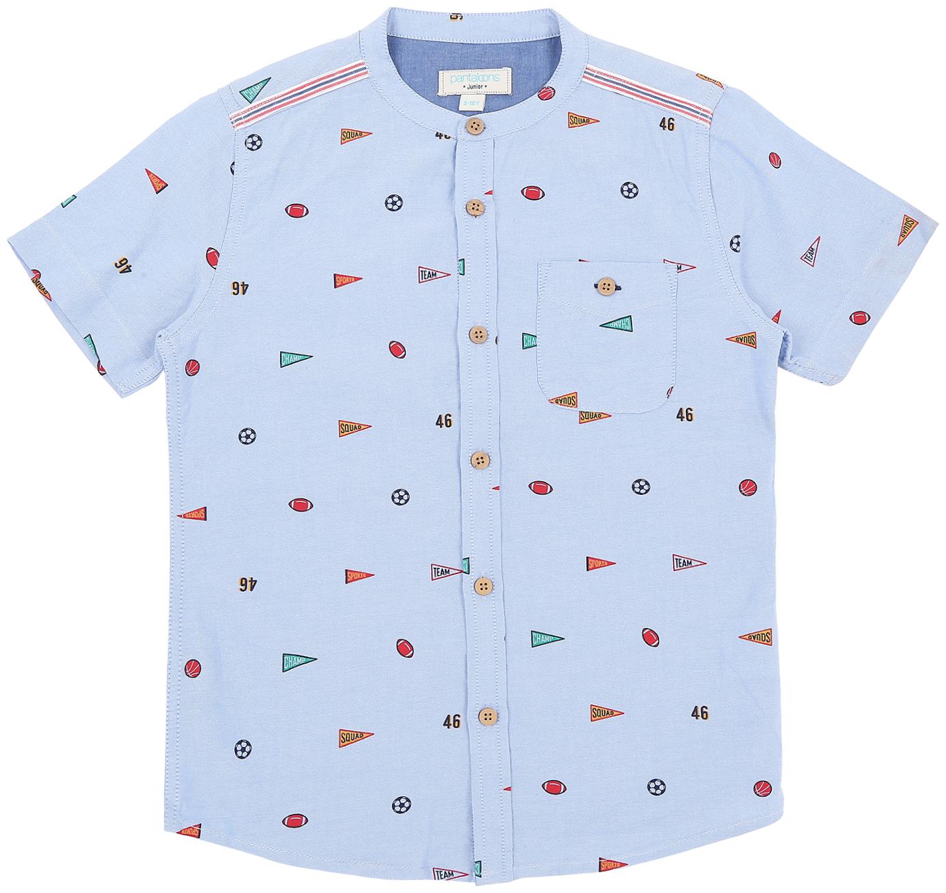 

Pantaloons Junior Boy Cotton Printed Shirt Grey