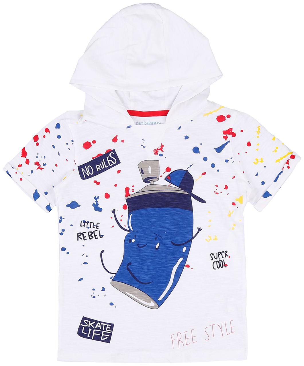 

Pantaloons Junior Boy Cotton Printed T-shirt - White