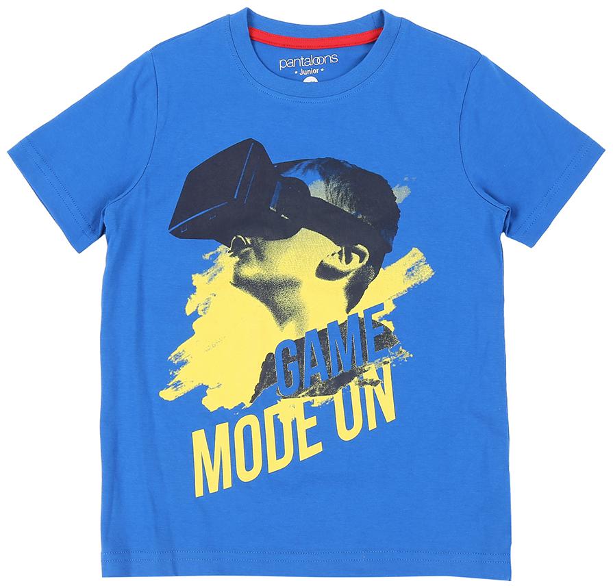 

Pantaloons Junior Boy Cotton Printed T-shirt - Blue