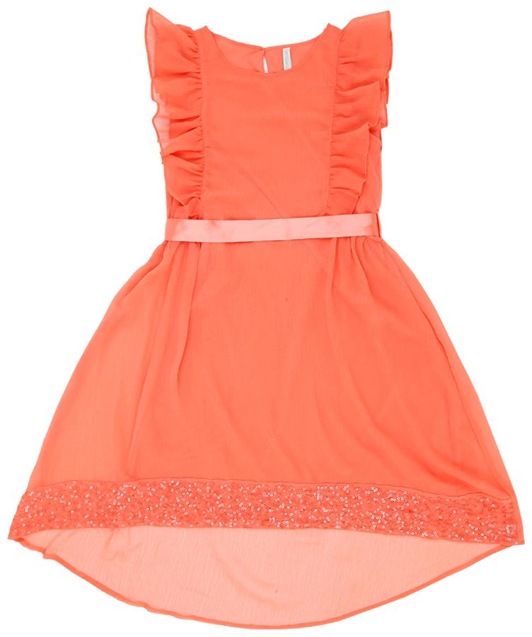 

Pantaloons Junior Orange Poly Georgette Sleeveless Knee Length Princess Frock ( Pack of 1 )