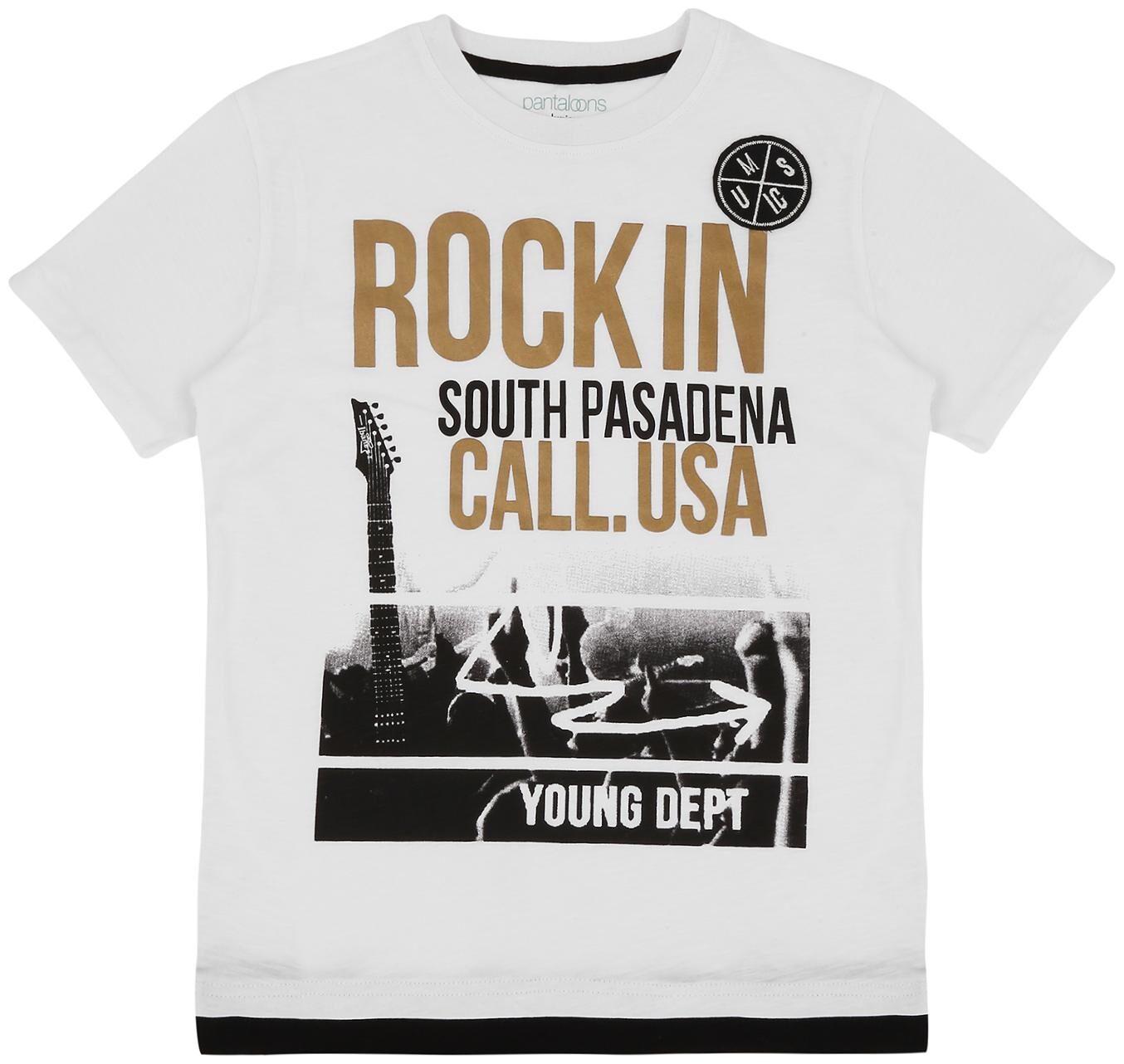 

Pantaloons Junior Boy Cotton Printed T-shirt - White