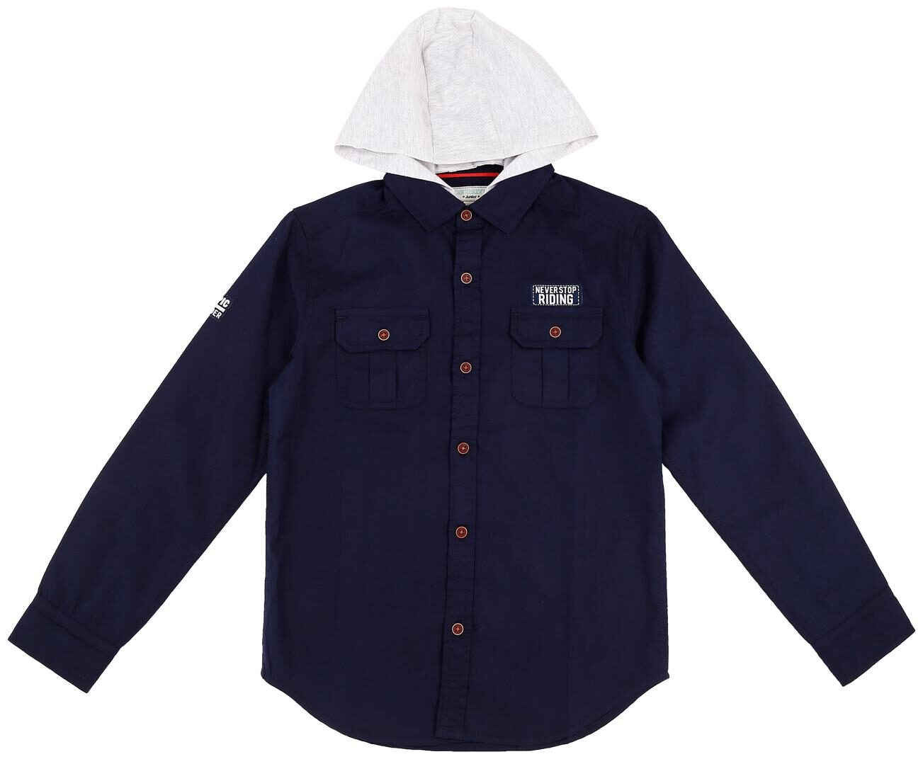 

Pantaloons Junior Boy Cotton Solid Shirt Blue