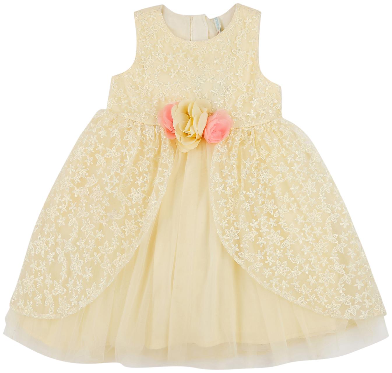

Pantaloons Junior Yellow Polyester Sleeveless Knee Length Princess Frock ( Pack of 1 )