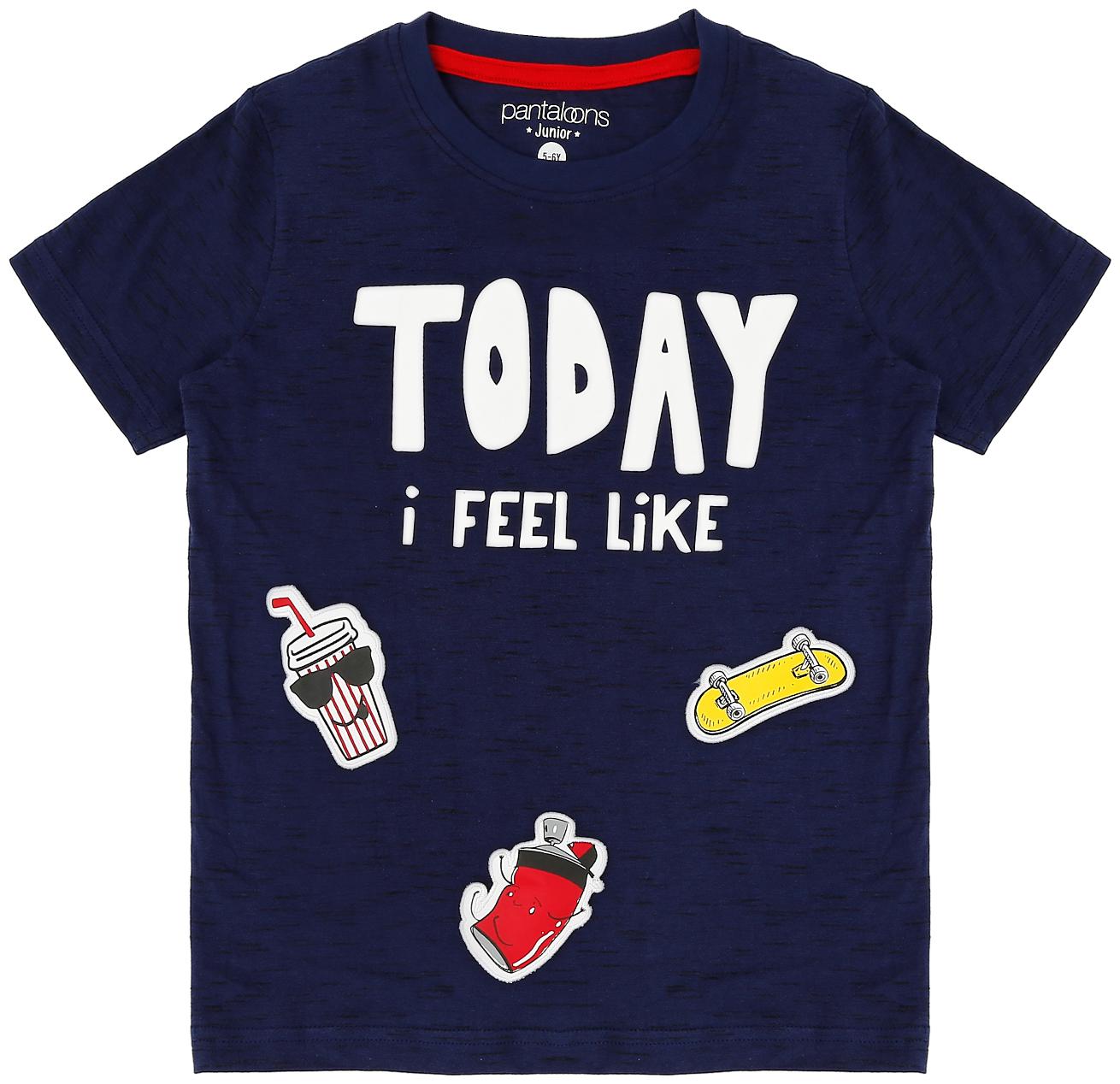

Pantaloons Junior Boy Cotton Printed T-shirt - Blue