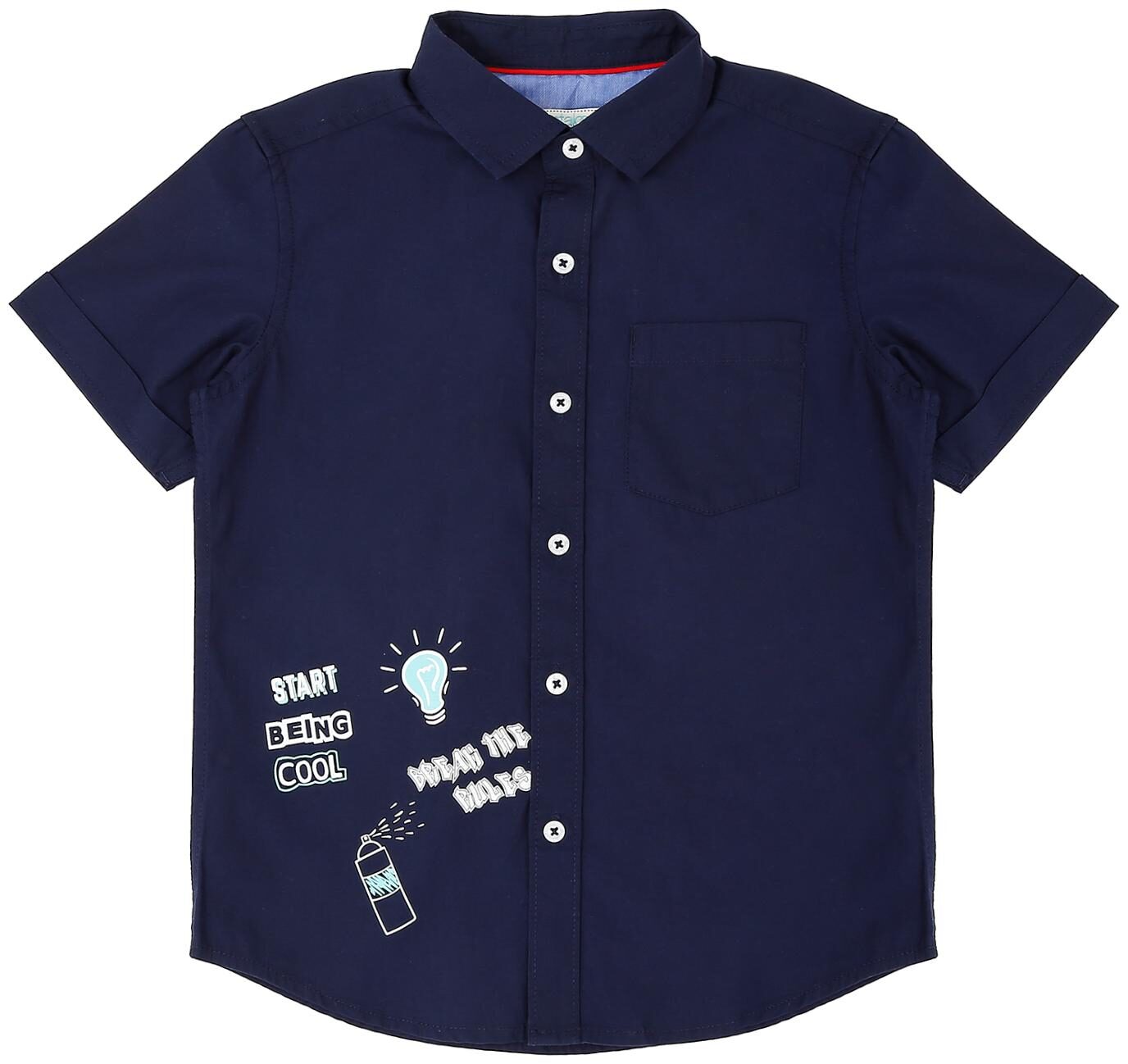 

Pantaloons Junior Boy Cotton Printed Shirt Blue