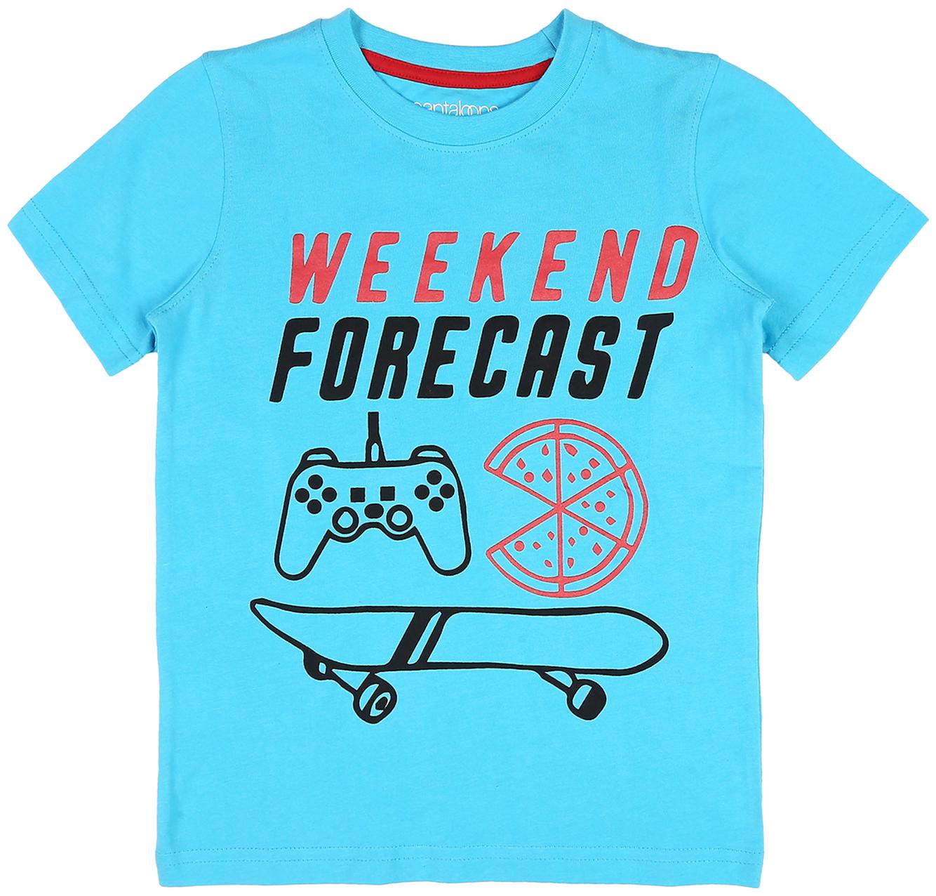 

Pantaloons Junior Boy Cotton Printed T-shirt - Blue
