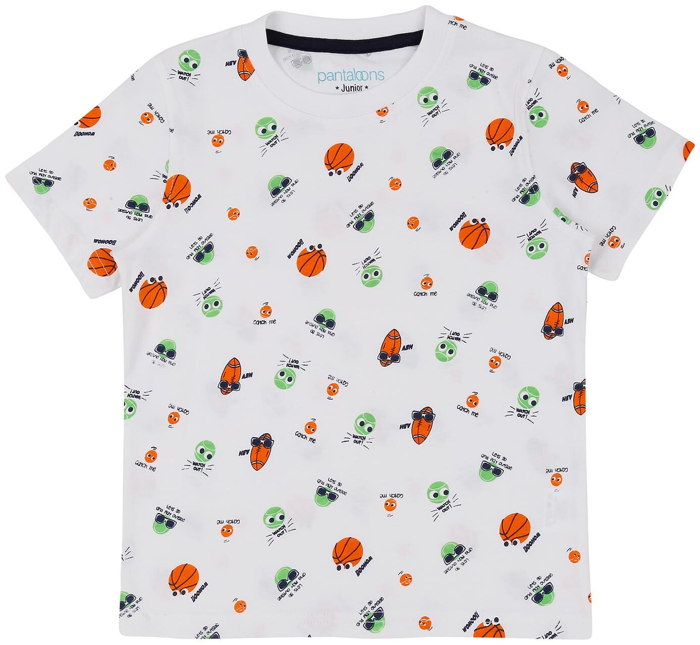 

Pantaloons Junior Boy Cotton Printed T-shirt - White