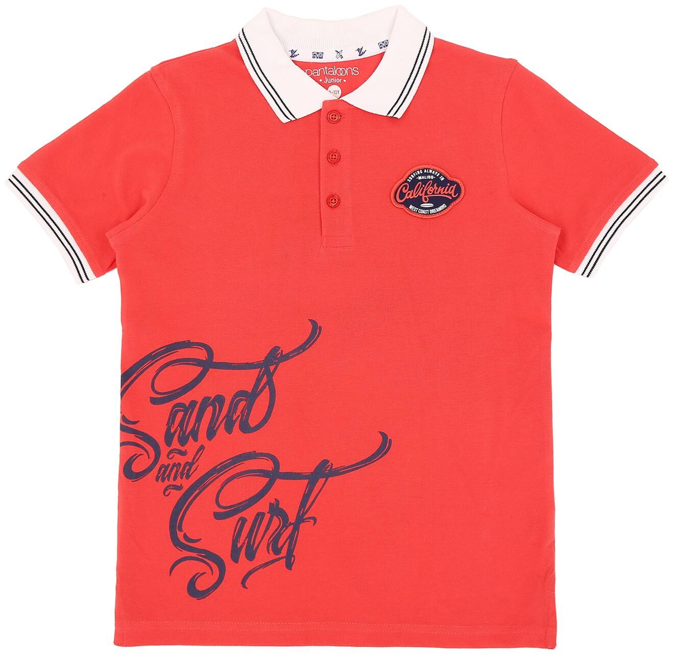 

Pantaloons Junior Boy Cotton Printed T-shirt - Pink