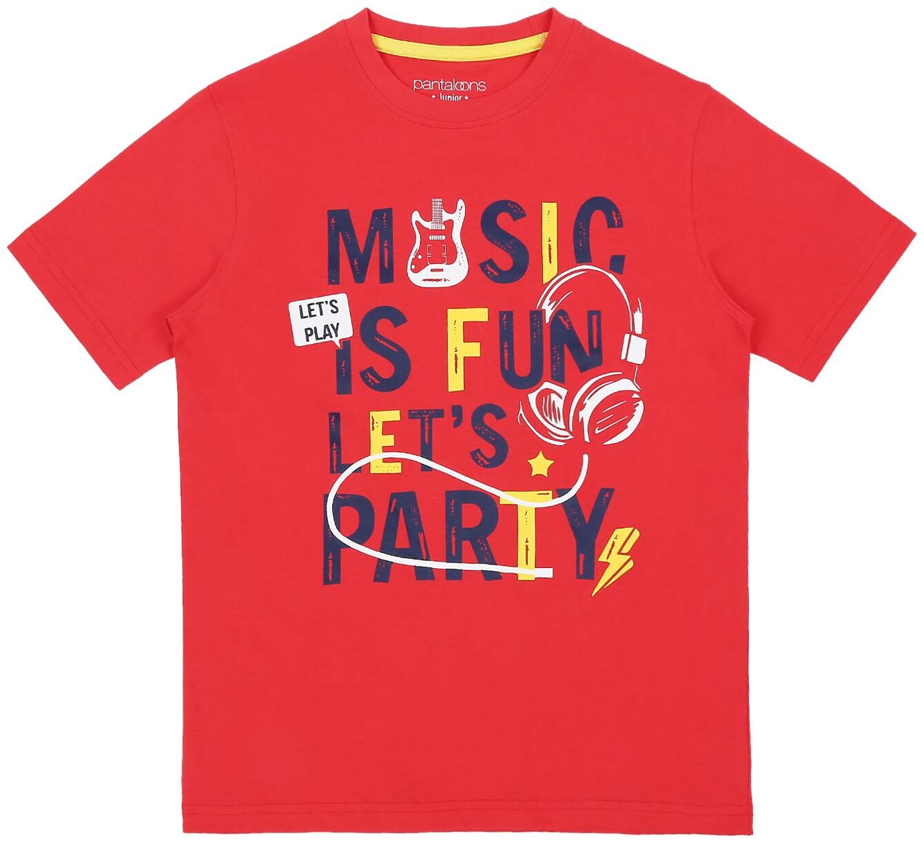 

Pantaloons Junior Boy Cotton Printed T-shirt - Red
