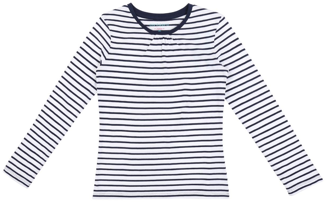 

Pantaloons Junior Girl Cotton Striped T shirt - Blue