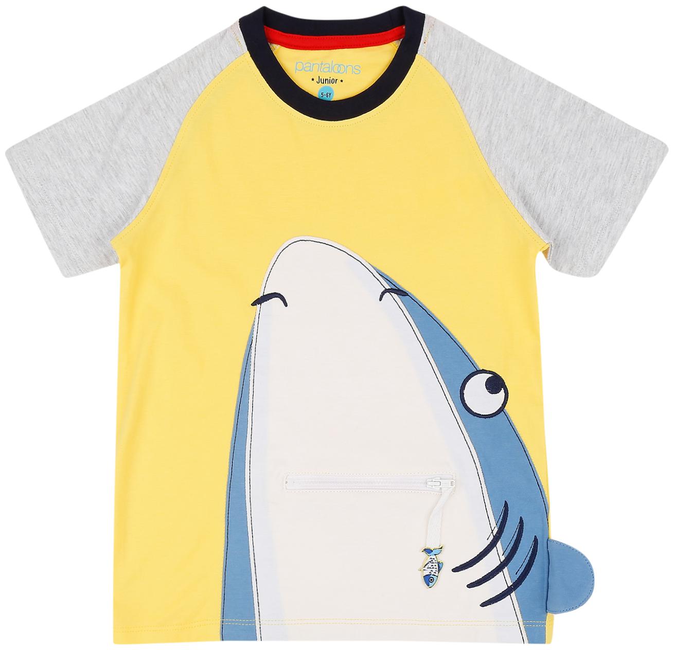 

Pantaloons Junior Boy Cotton Printed T-shirt - Yellow