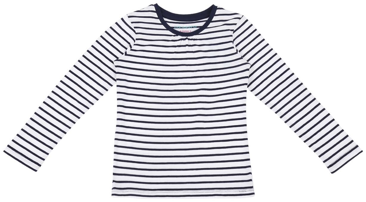 

Pantaloons Junior Girl Cotton Striped T shirt - Blue
