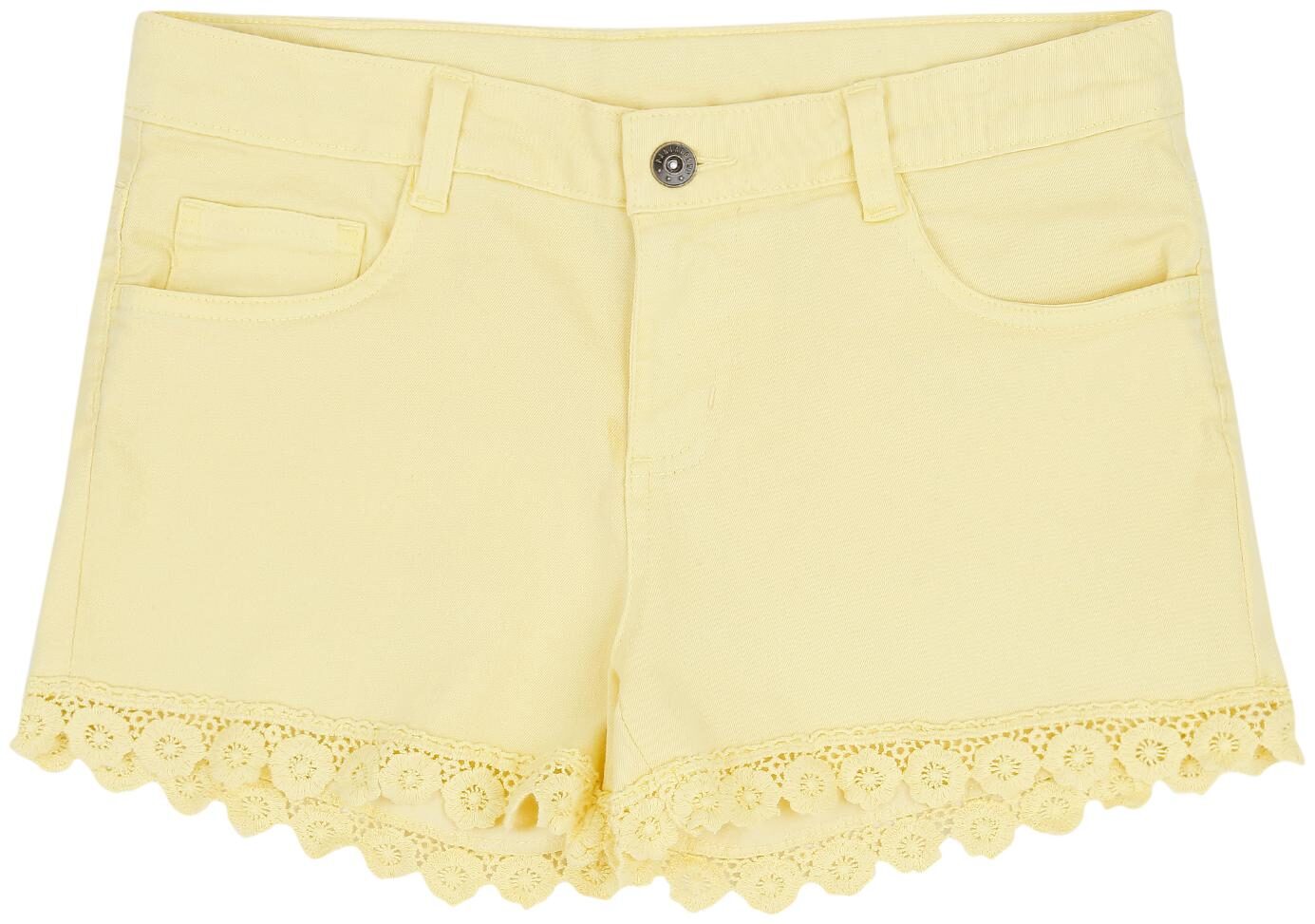 

Pantaloons Junior Girl Cotton blend Solid Regular shorts - Yellow