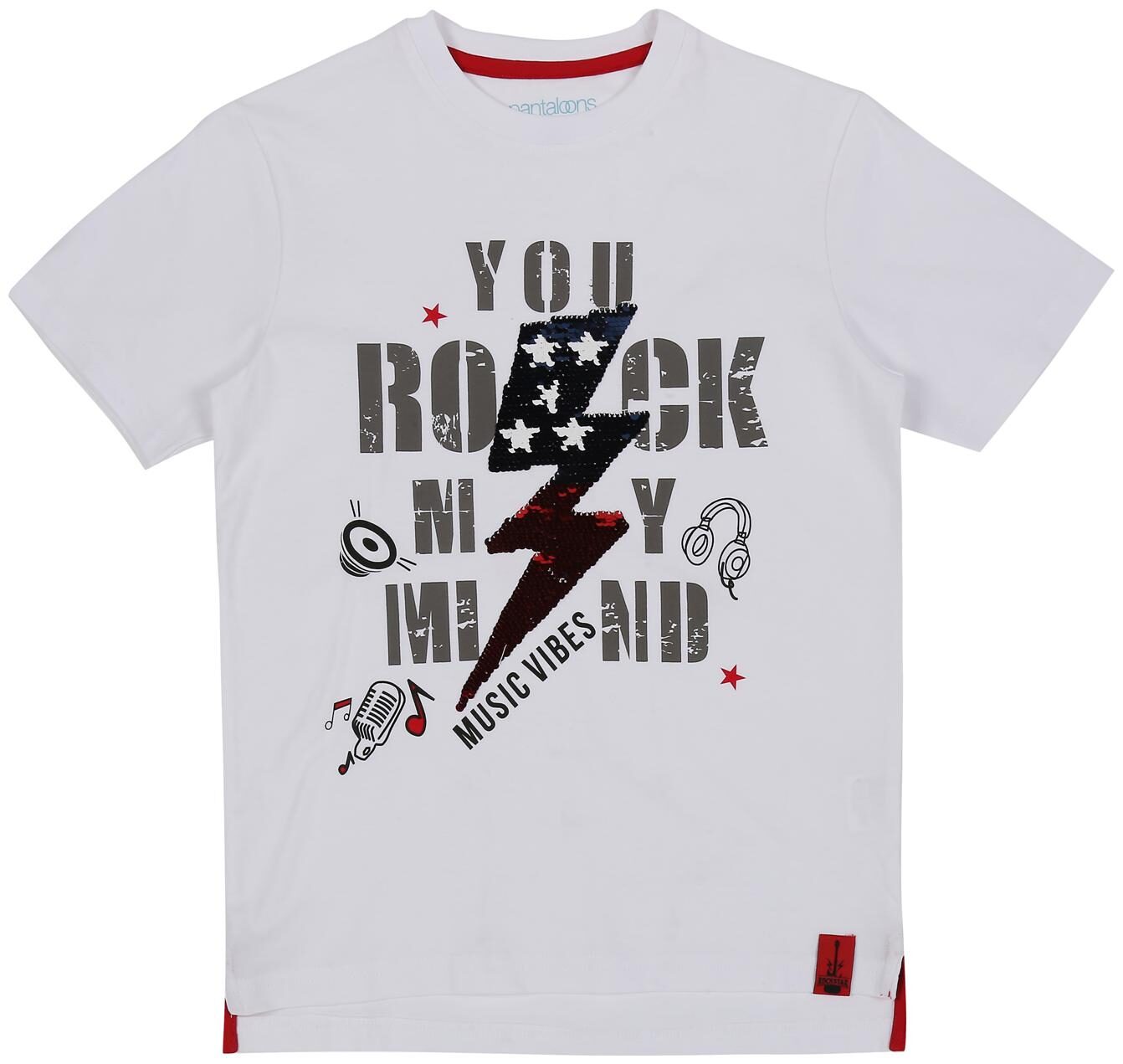 

Pantaloons Junior Boy Cotton Printed T-shirt - White