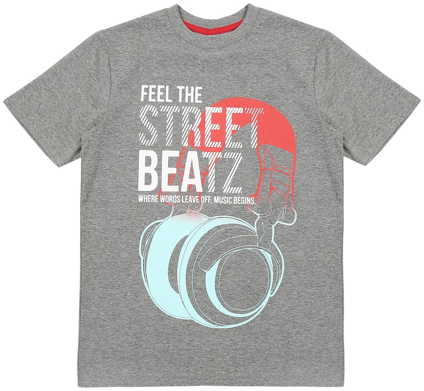 

Pantaloons Junior Boy Cotton Printed T-shirt - Grey