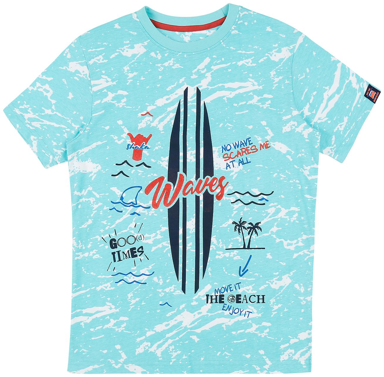 

Pantaloons Junior Boy Cotton Printed T-shirt - Blue