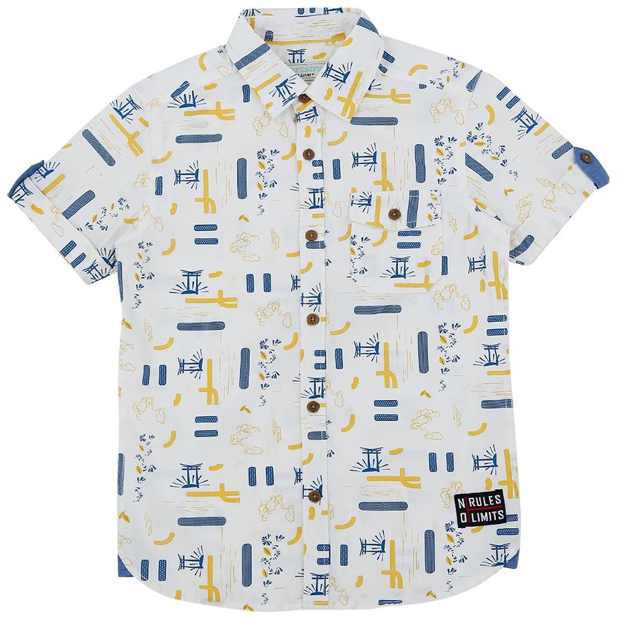 

Pantaloons Junior Boy Cotton Printed Shirt White