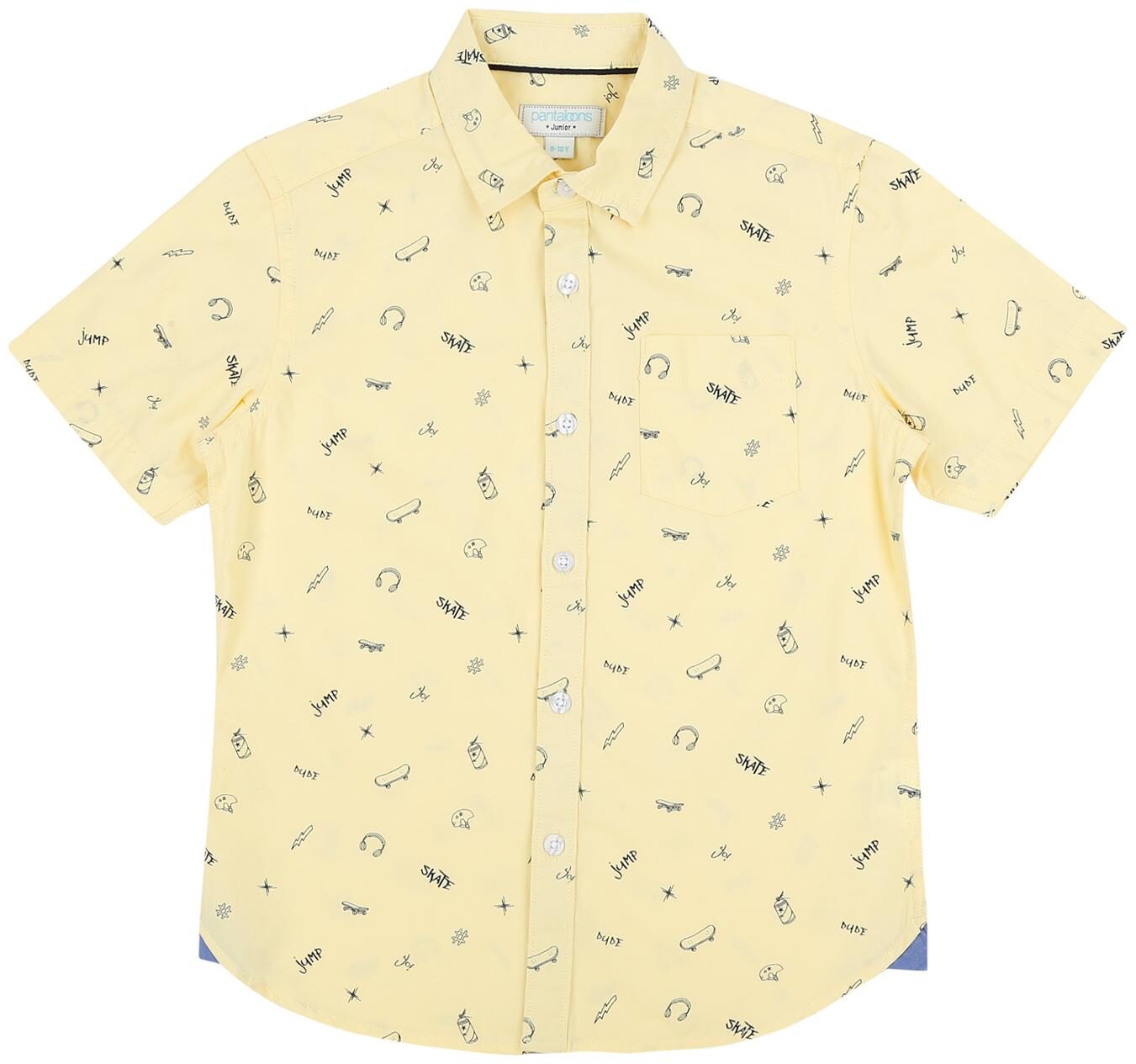 

Pantaloons Junior Boy Cotton Printed Shirt Yellow