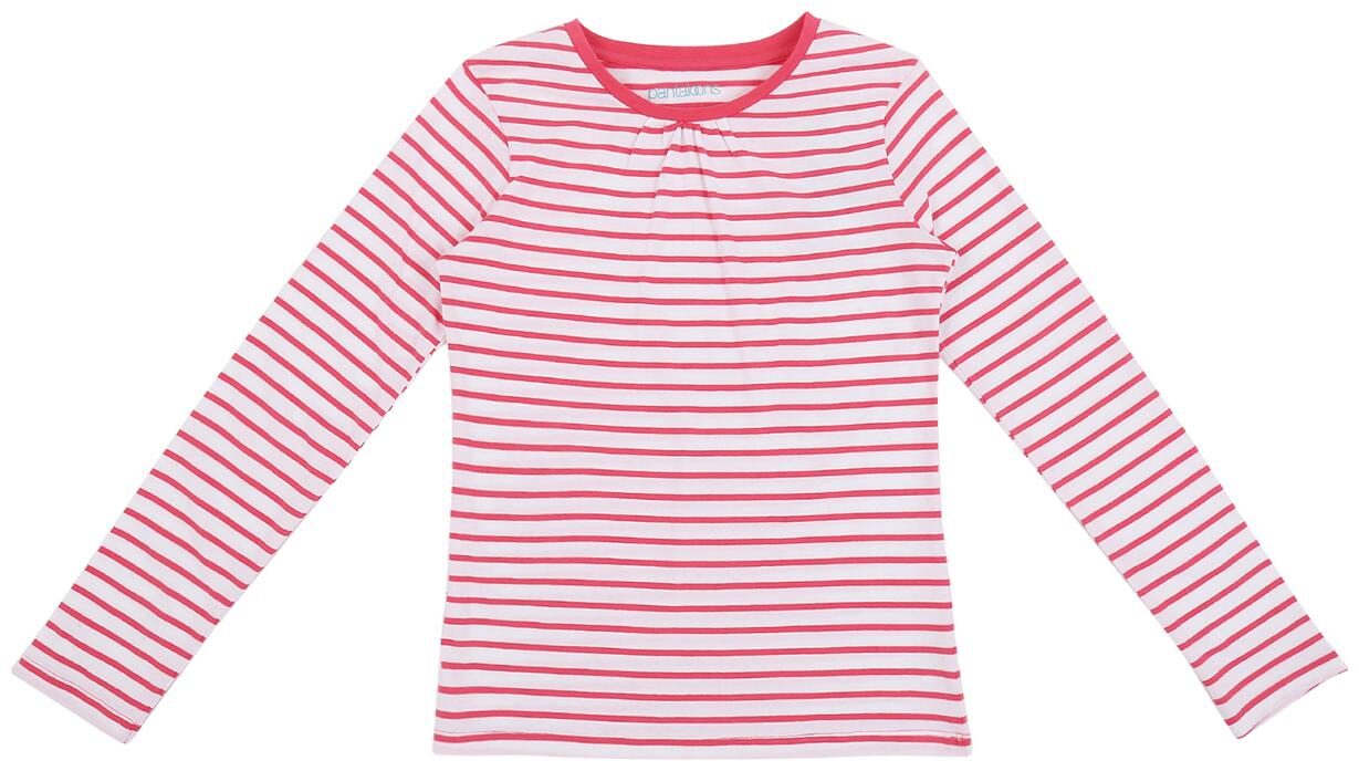 

Pantaloons Junior Girl Cotton Striped T shirt - Pink