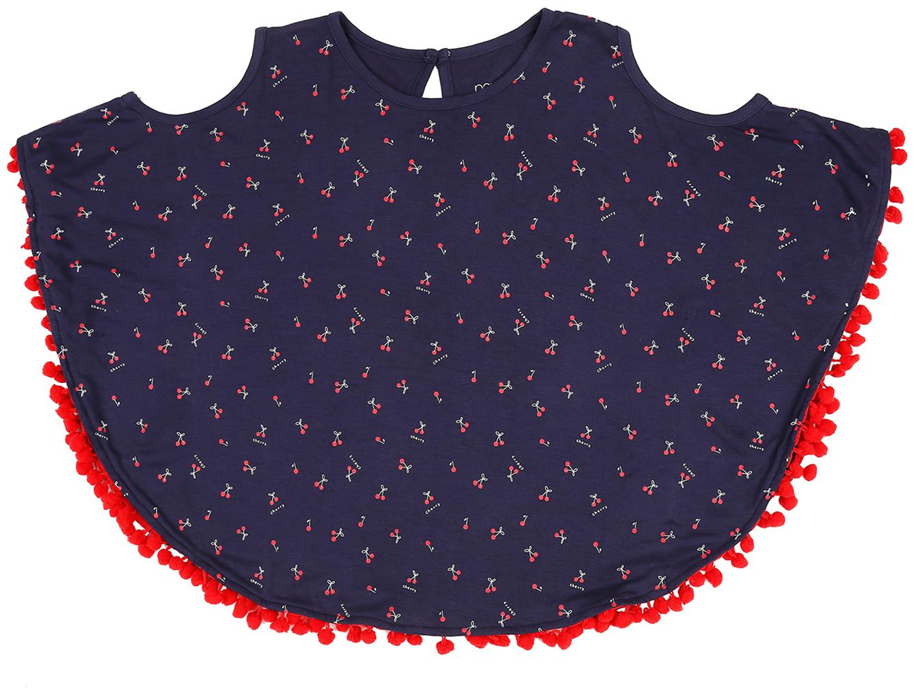 

Pantaloons Junior Girl Cotton Printed T shirt - Blue