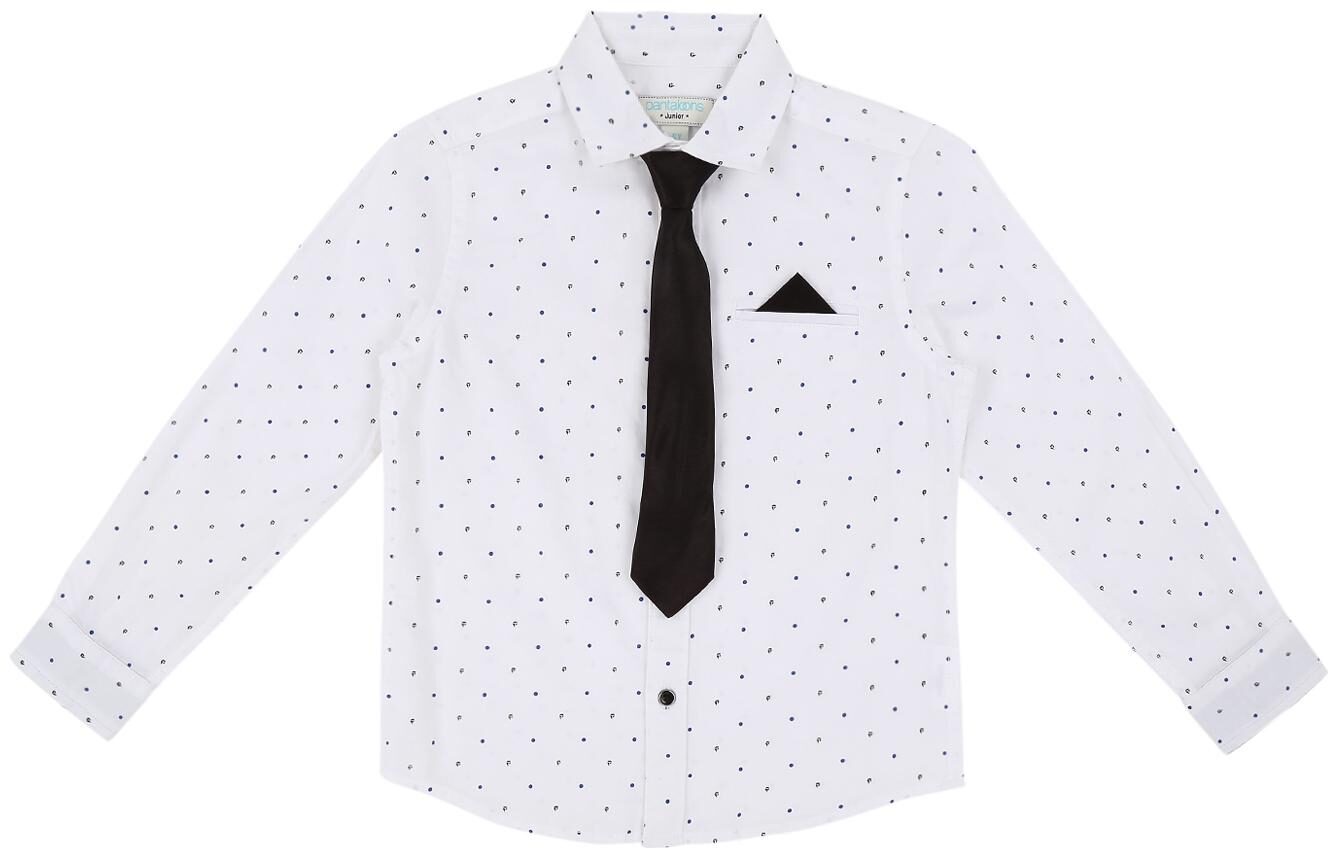 

Pantaloons Junior Boy Cotton Printed Shirt White