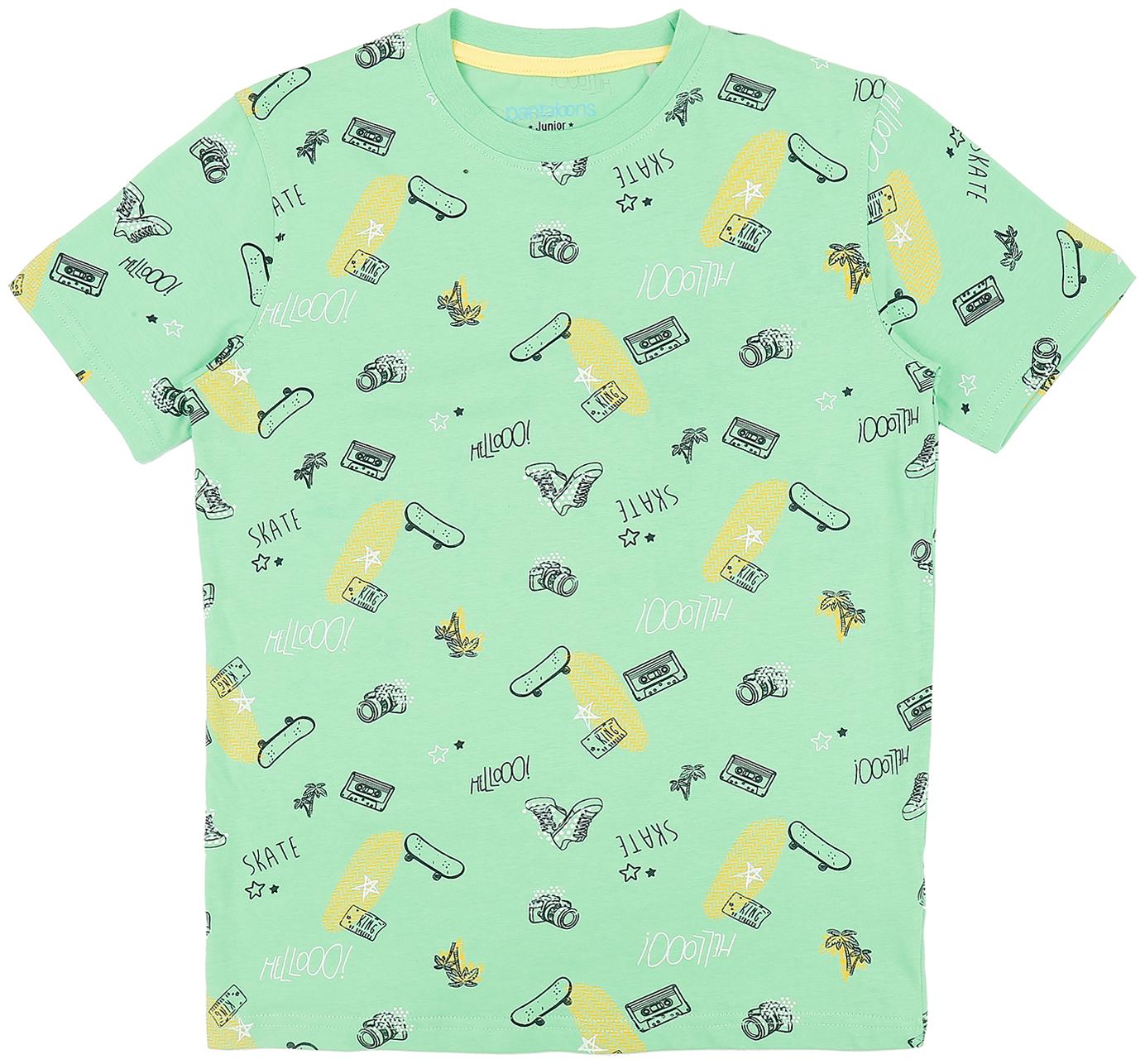 

Pantaloons Junior Boy Cotton Printed T-shirt - Green