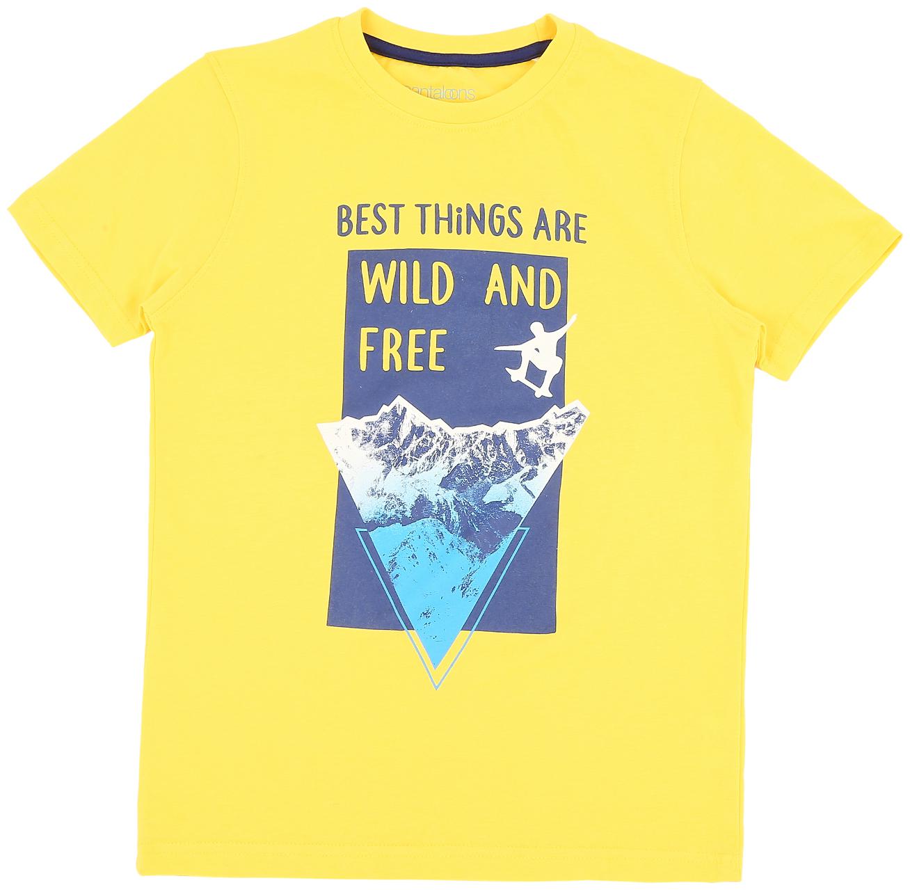 

Pantaloons Junior Boy Cotton Printed T-shirt - Yellow