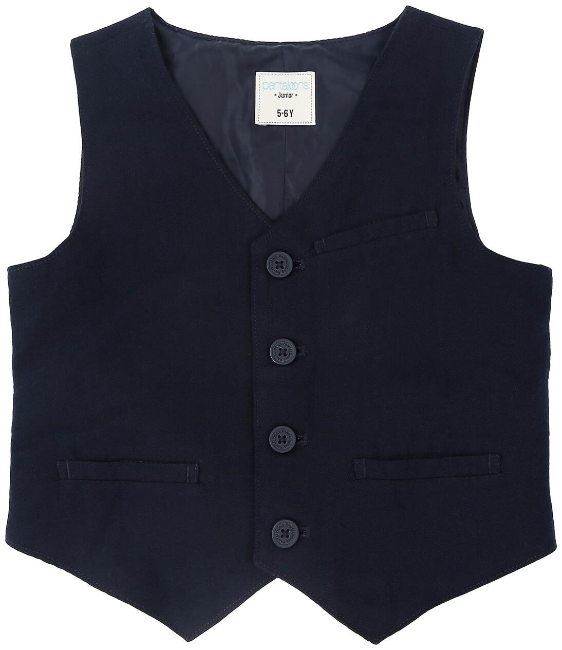 

Pantaloons Junior Boy Cotton Solid Ethnic jacket - Blue
