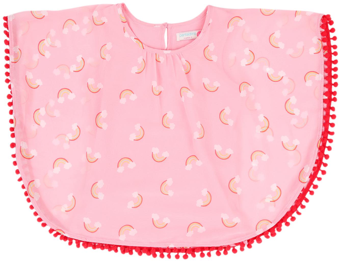 

Pantaloons Junior Girl Poly georgette Printed Top - Pink