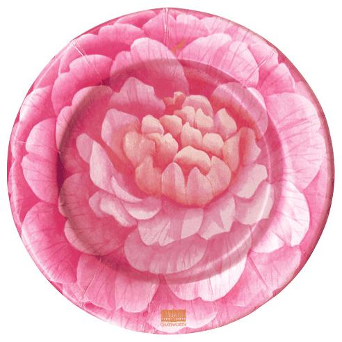 

Paper Plates Dessert Plates Party Decorations Camellias 16 Count