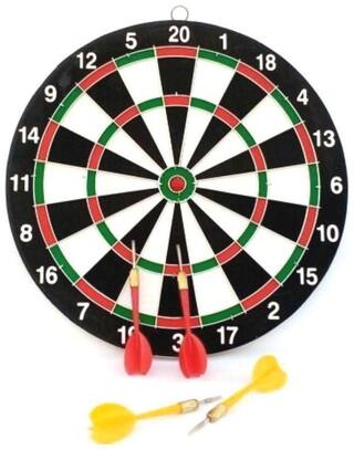 Parteet Double Side Dart Board Game with 4 Darts