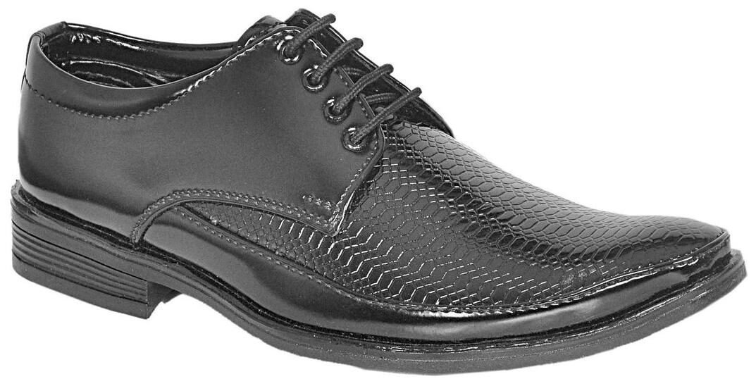 

SIM STYLE Black Boys School Shoes