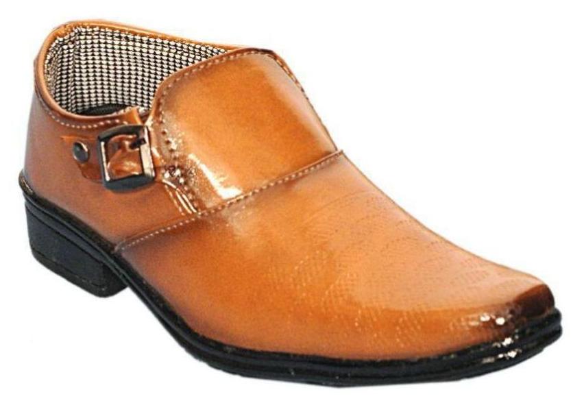 

SIM STYLE Brown Boys School Shoes