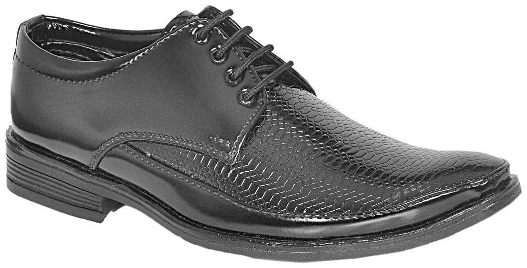 

SIM STYLE Black Boys School Shoes