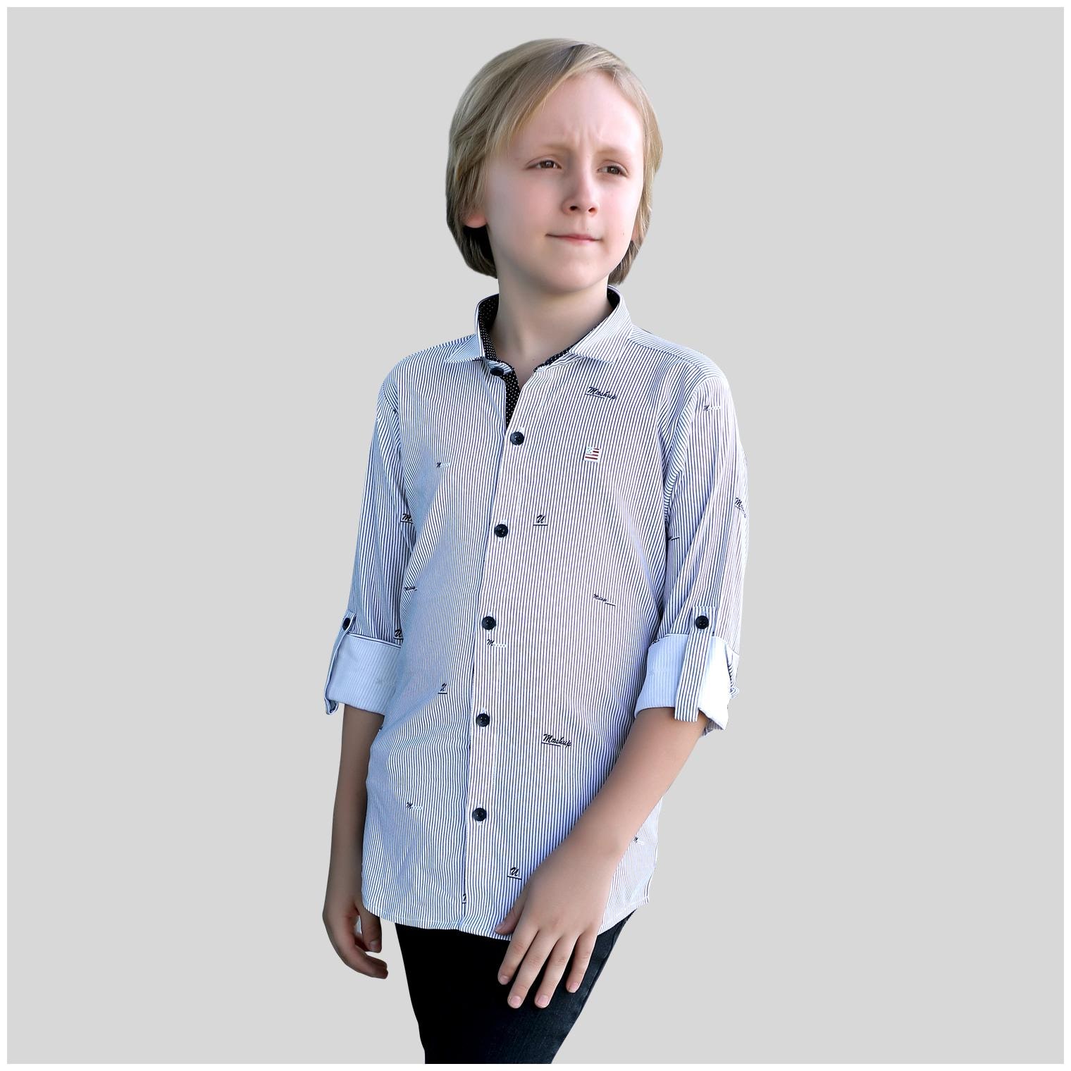 

Mashup Boy Cotton blend Striped Shirt Black