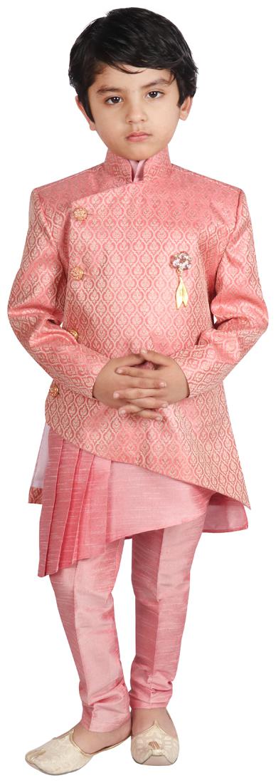 

SGYUVRAJ Raw silk Solid Top Bottom Set - Pink