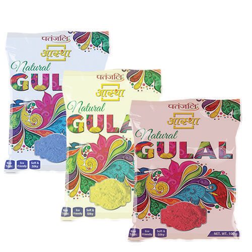 

Patanjali Aastha Natural Gulal (Red Yellow Blue) 300Gm