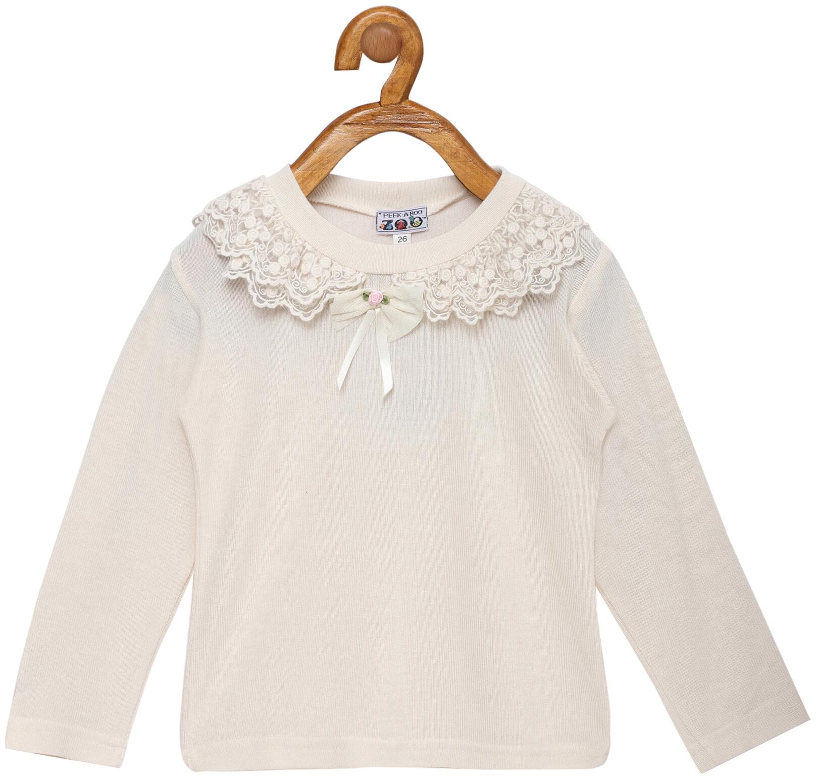 

Peek a boo zoo Girl Acrylic Solid Top - Beige