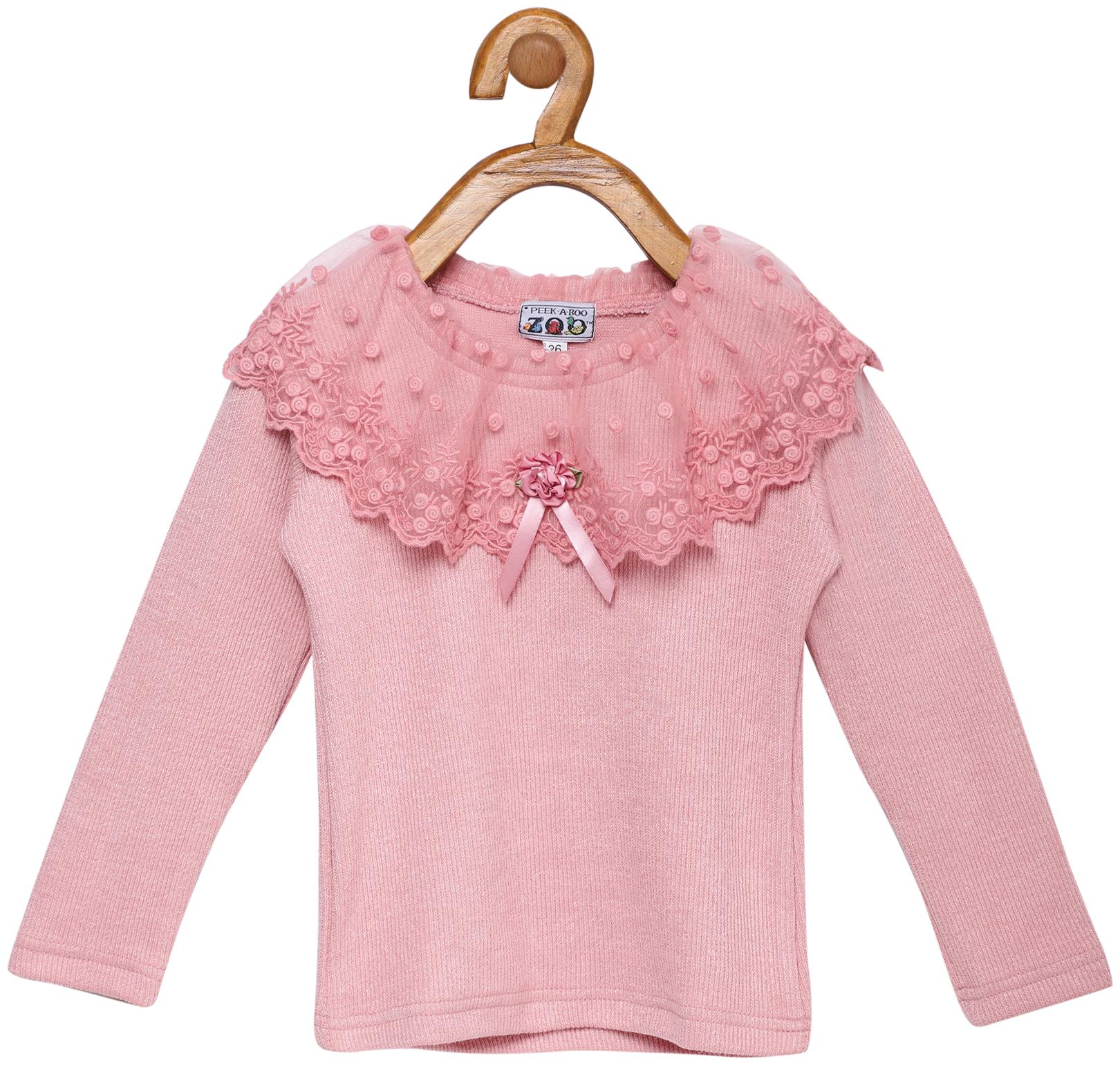 

Peek a boo zoo Girl Acrylic Solid Top - Beige
