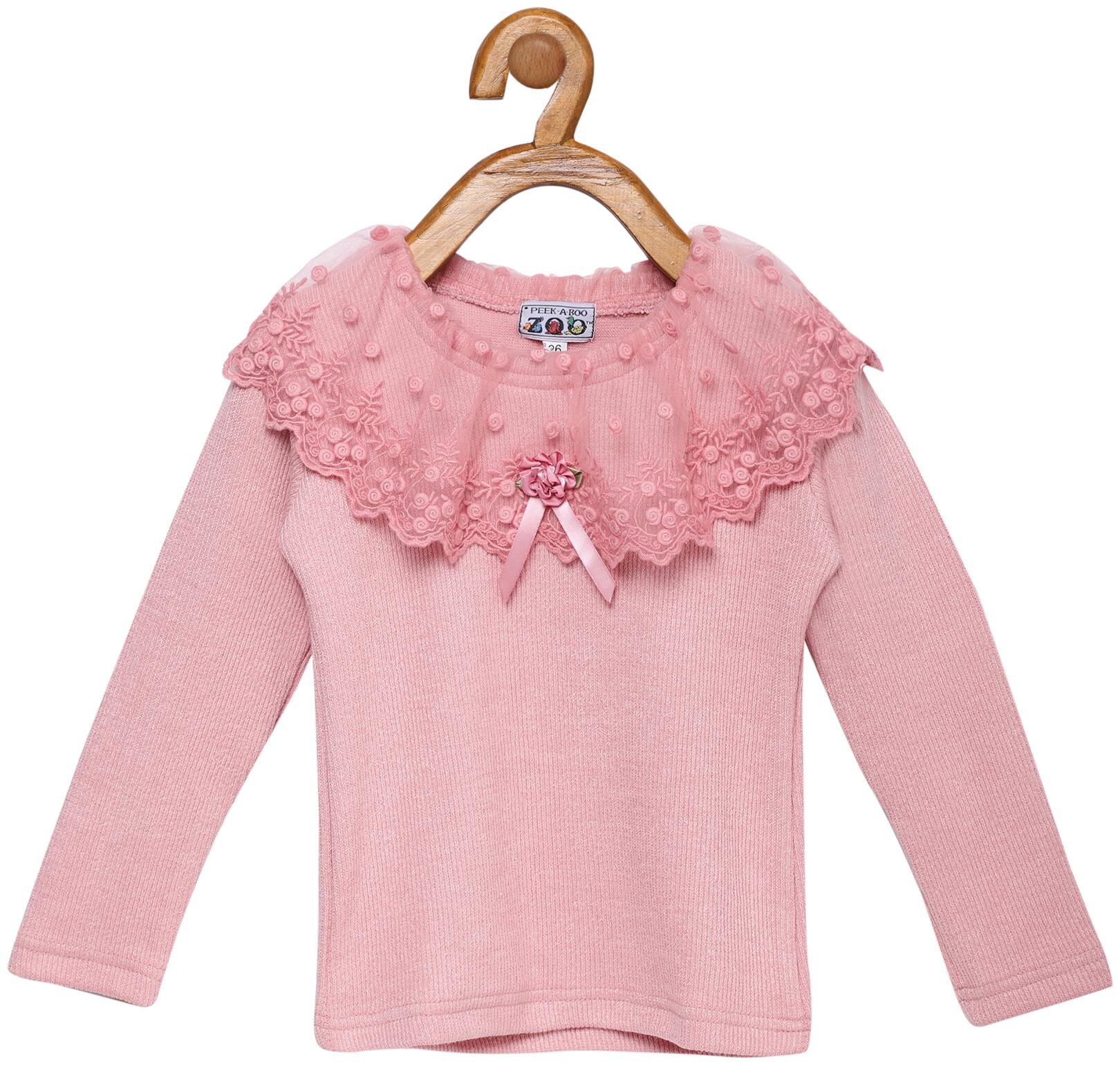 

Peek a boo zoo Girl Acrylic Solid Top - Beige