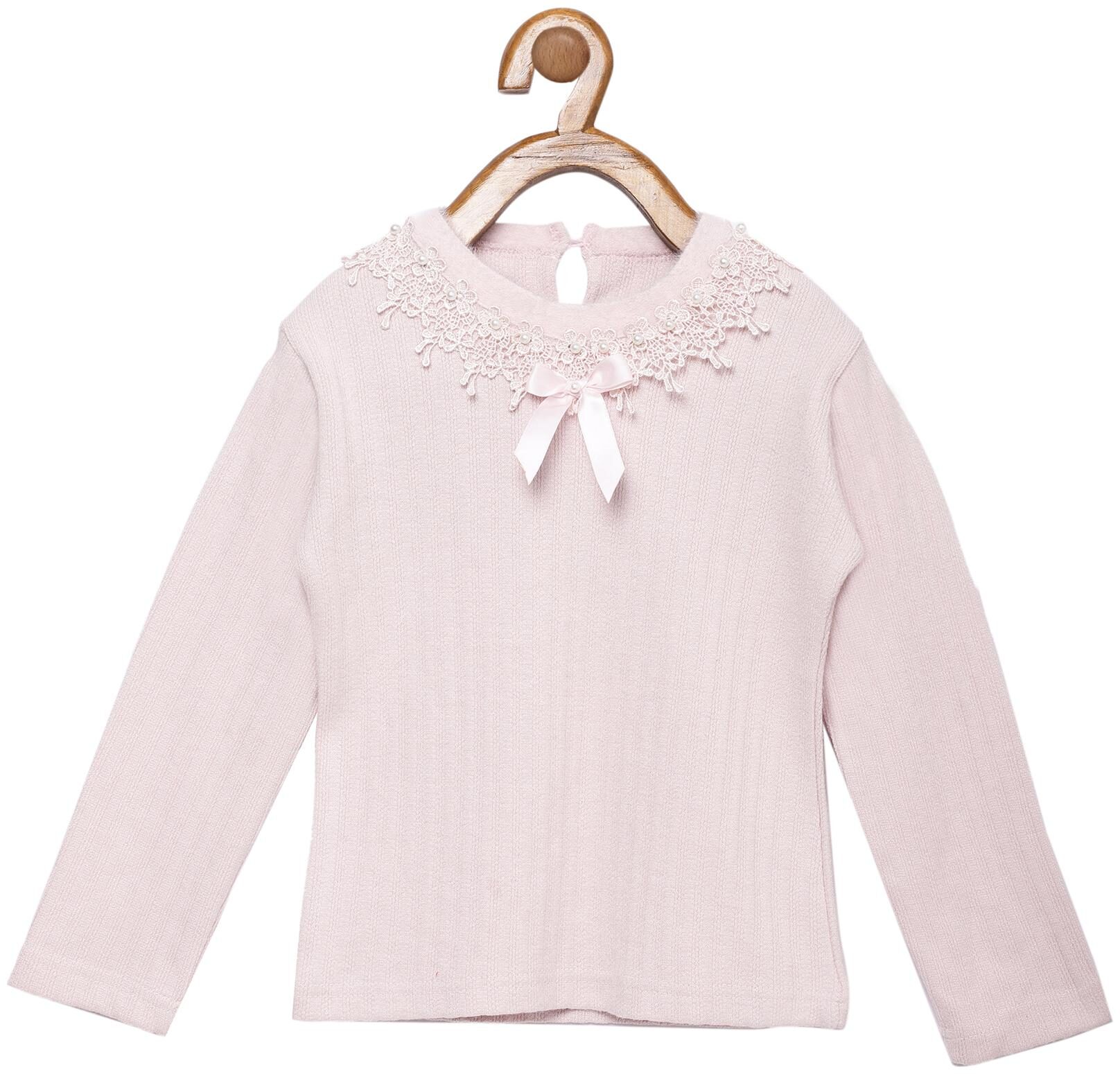 

Peek a boo zoo Girl Acrylic Self design Top - Pink