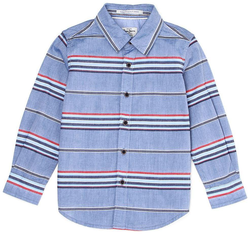 

Pepe Jeans Boy Cotton Striped Shirt Blue