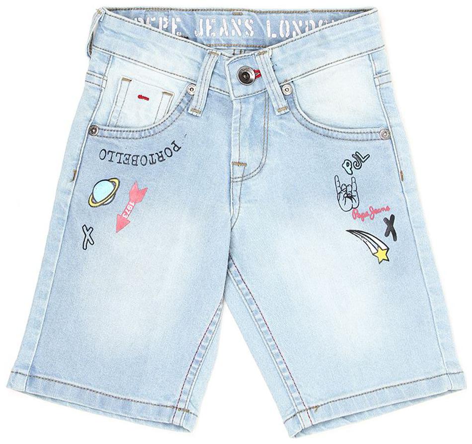 

Pepe Jeans Blue Printed Casual Regular Fit Boys Short (Blue)