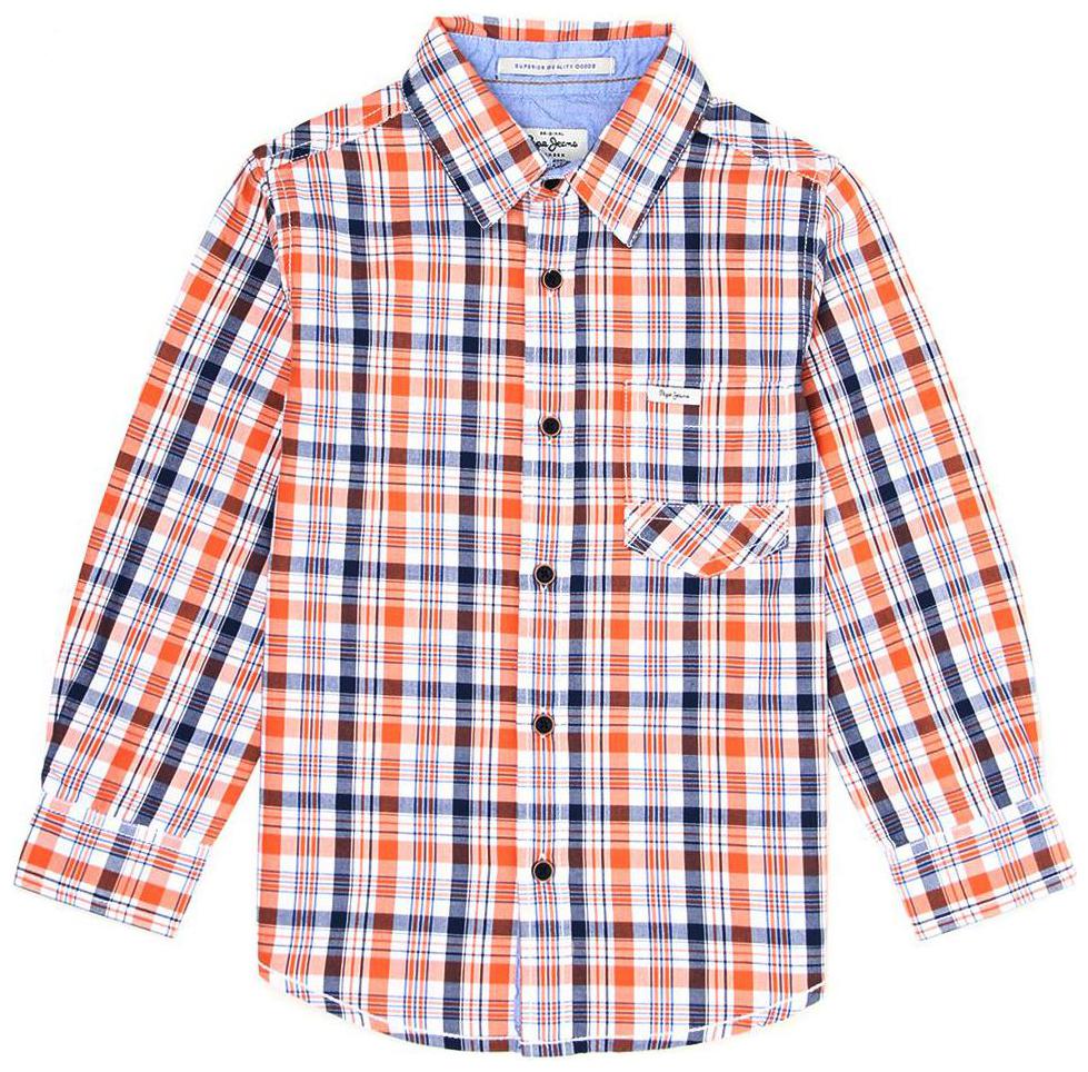 

Pepe Jeans Boy Cotton Checked Shirt Orange