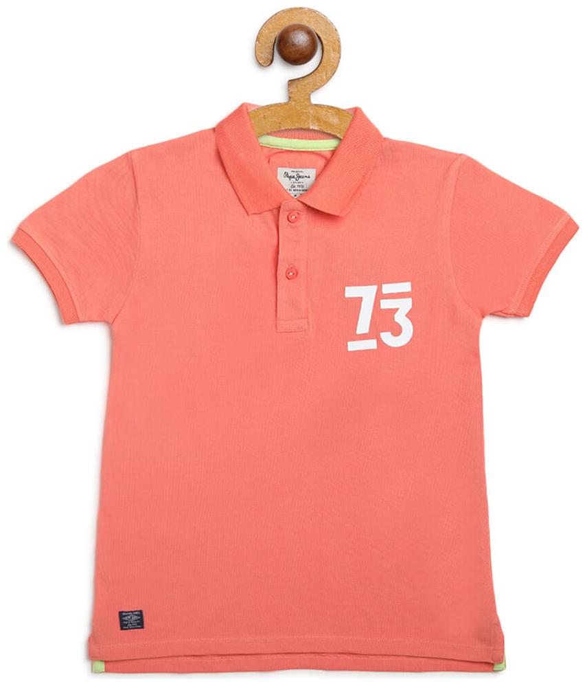 

Pepe Jeans Boy Cotton Solid T-shirt - Orange
