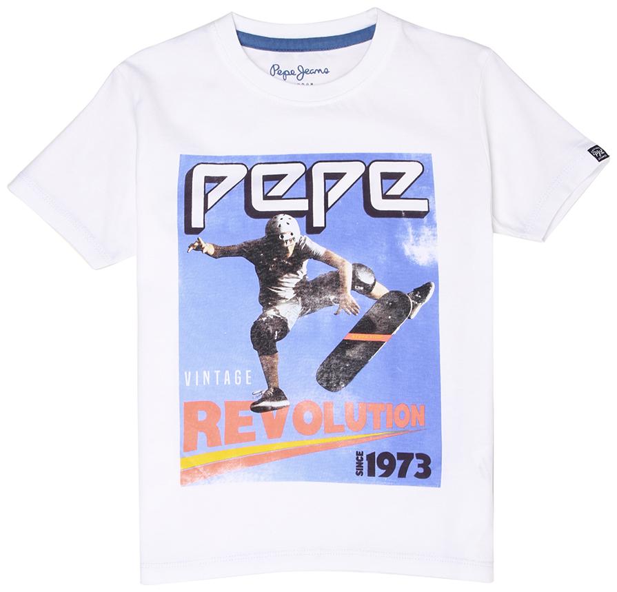 

Pepe Jeans Boy Cotton Printed T-shirt - White