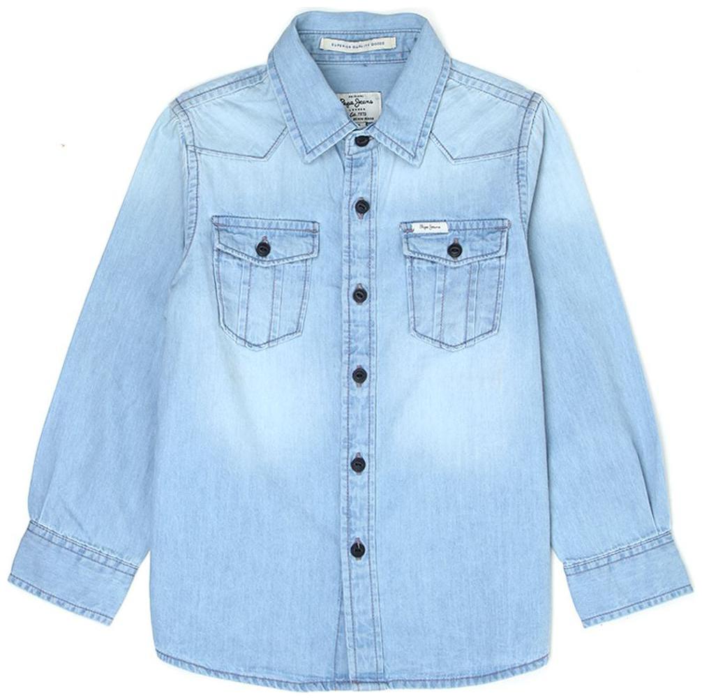 

Pepe Jeans Boy Denim Solid Shirt Blue