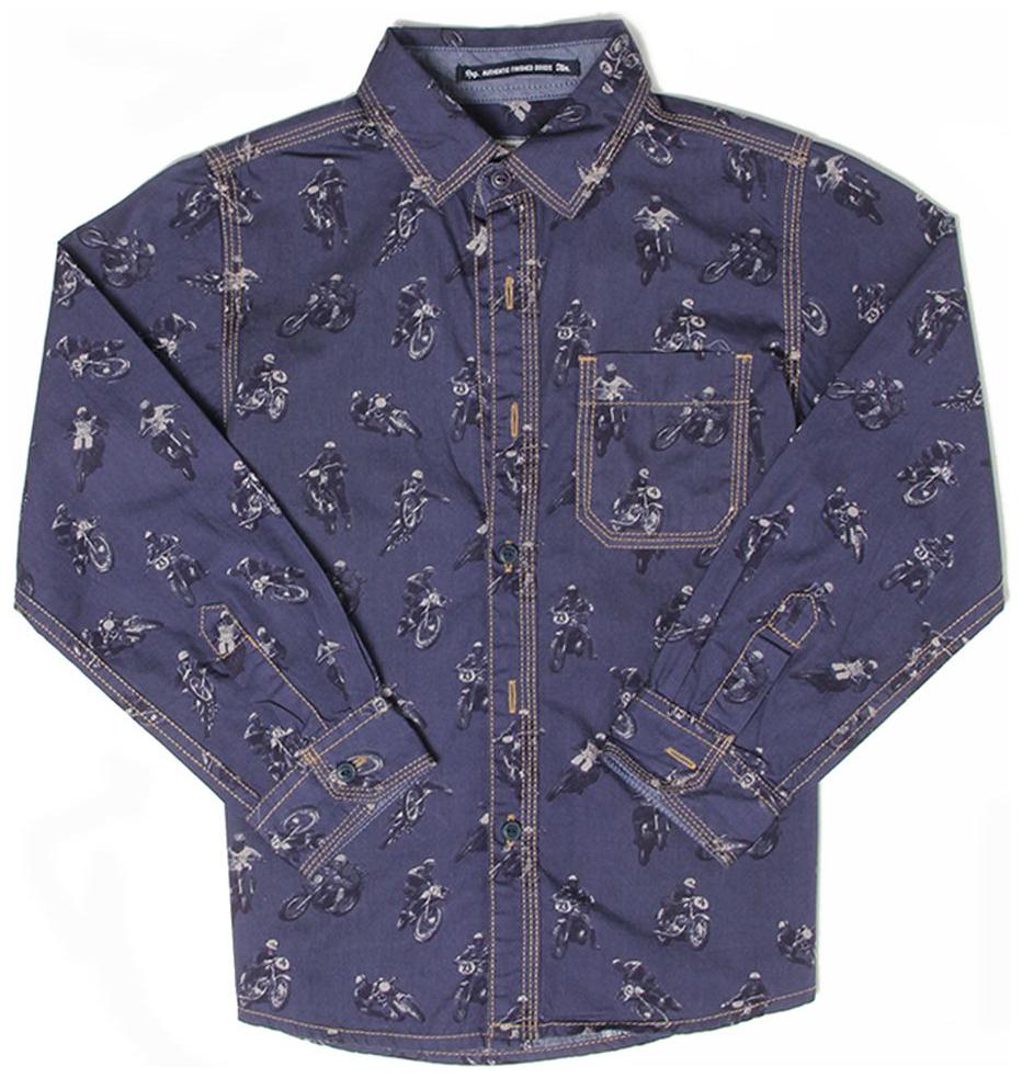 

Pepe Jeans Boy Cotton Printed Shirt Blue
