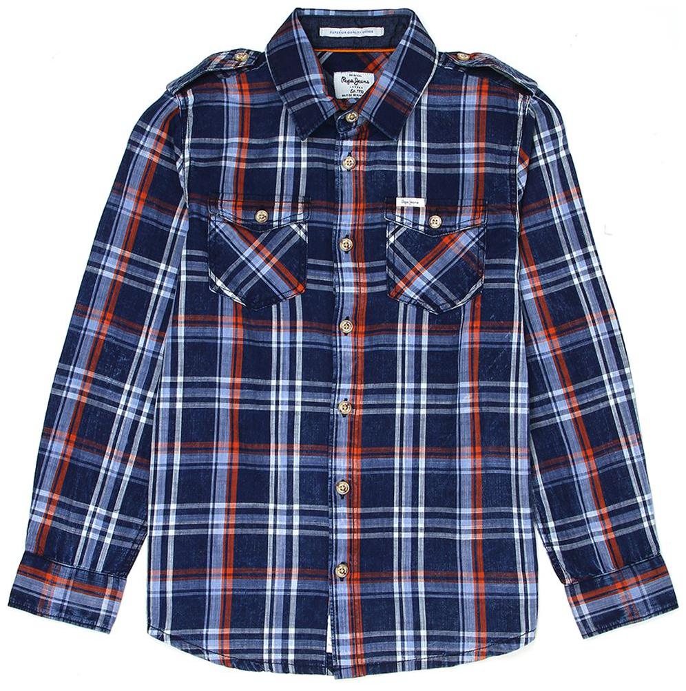 

Pepe Jeans Boy Cotton Checked Shirt Blue